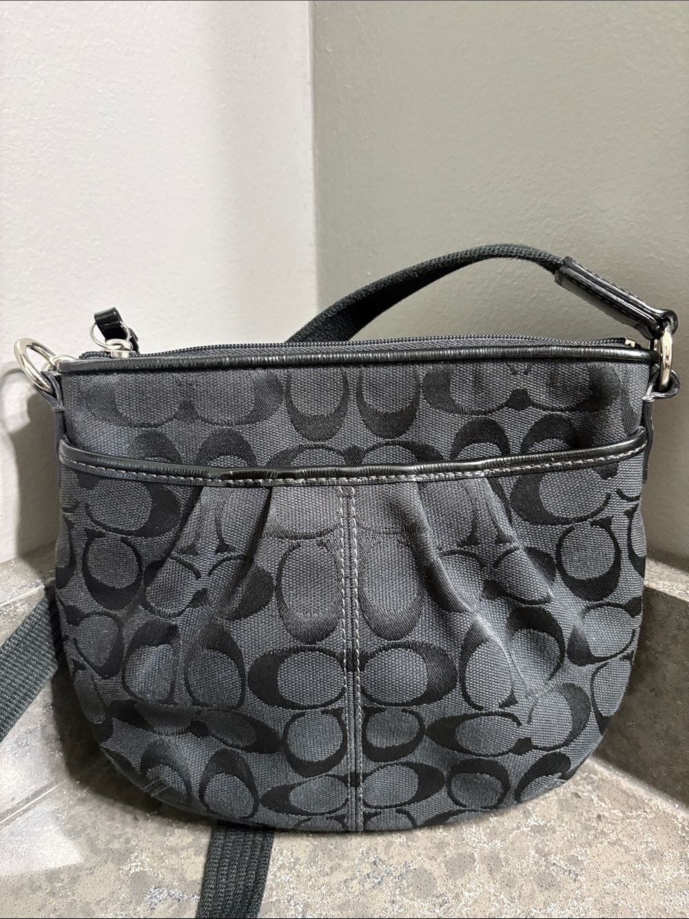 Coach Signature Black Crossbody Bag